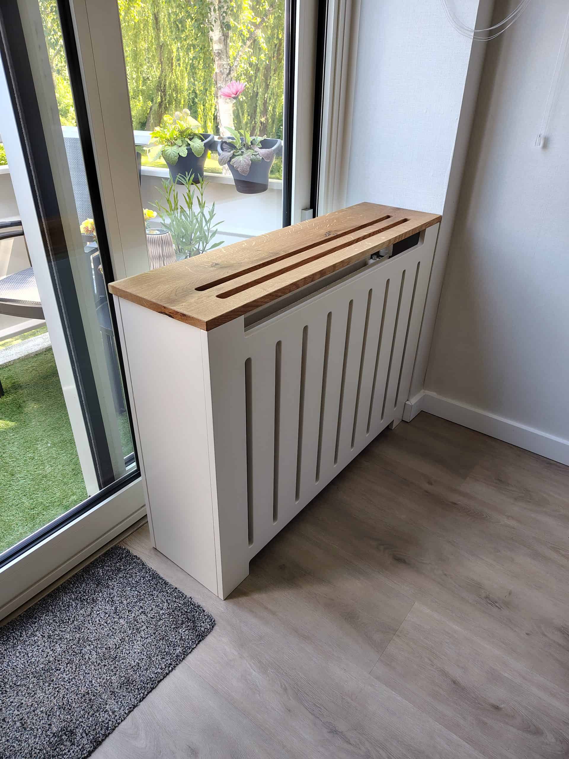 Radiatorombouw in slaapkamer